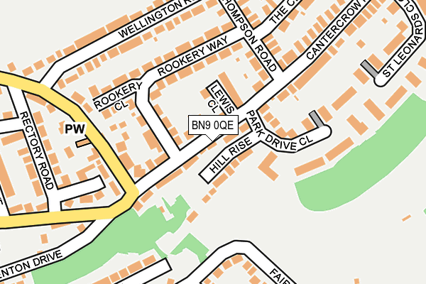 BN9 0QE map - OS OpenMap – Local (Ordnance Survey)