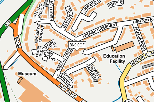 BN9 0QF map - OS OpenMap – Local (Ordnance Survey)