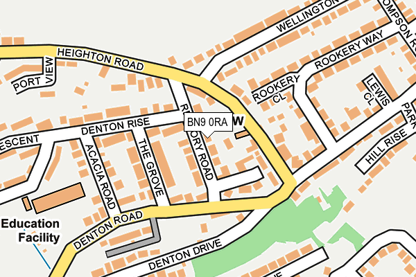 BN9 0RA map - OS OpenMap – Local (Ordnance Survey)