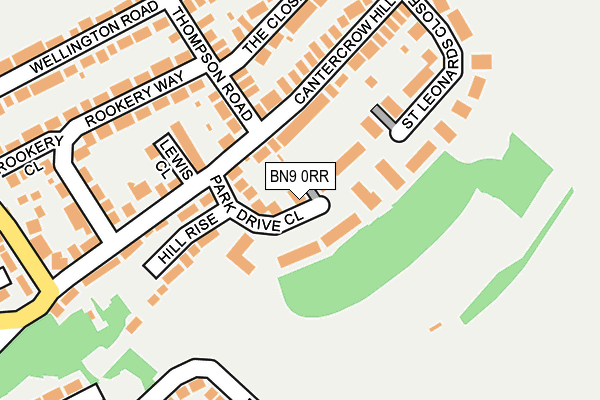 BN9 0RR map - OS OpenMap – Local (Ordnance Survey)