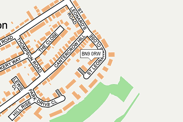 BN9 0RW map - OS OpenMap – Local (Ordnance Survey)