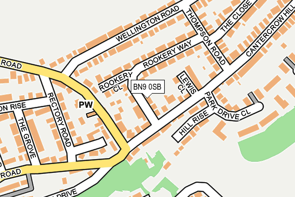 BN9 0SB map - OS OpenMap – Local (Ordnance Survey)