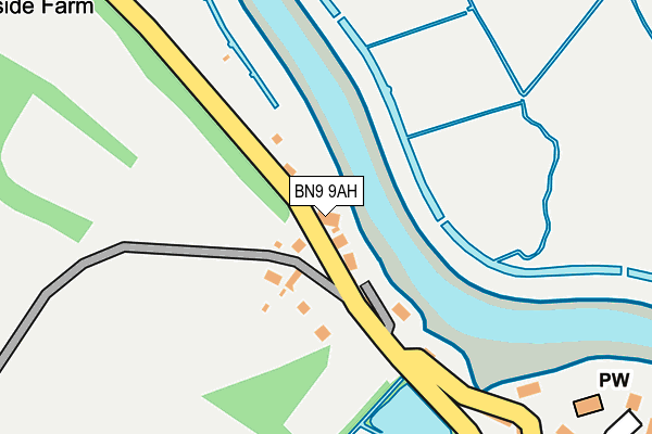 BN9 9AH map - OS OpenMap – Local (Ordnance Survey)