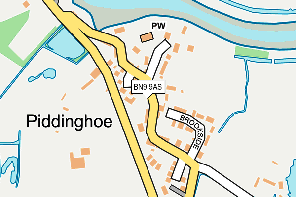 BN9 9AS map - OS OpenMap – Local (Ordnance Survey)