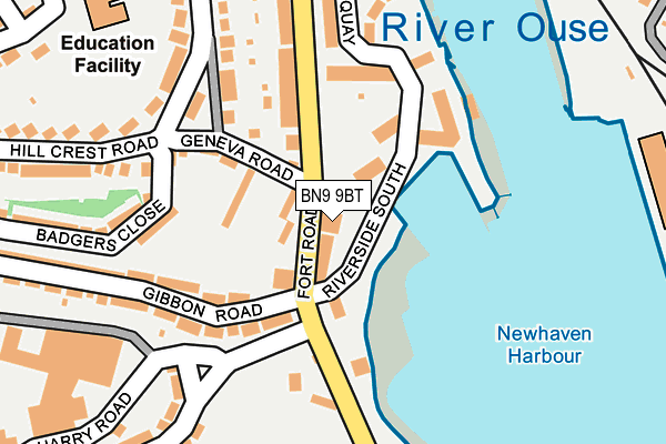 BN9 9BT map - OS OpenMap – Local (Ordnance Survey)