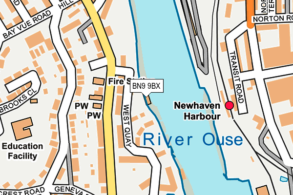 BN9 9BX map - OS OpenMap – Local (Ordnance Survey)