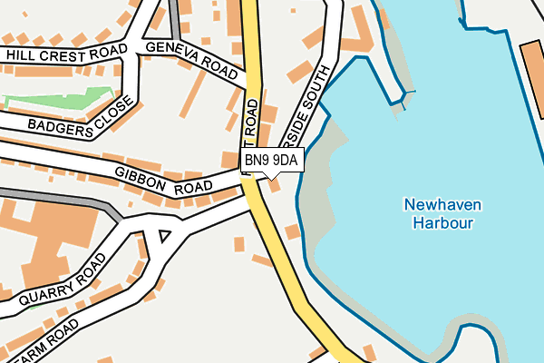 BN9 9DA map - OS OpenMap – Local (Ordnance Survey)