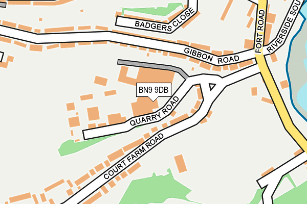 BN9 9DB map - OS OpenMap – Local (Ordnance Survey)