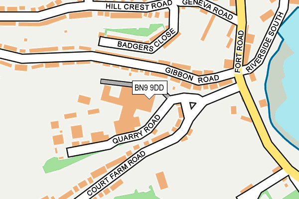 BN9 9DD map - OS OpenMap – Local (Ordnance Survey)