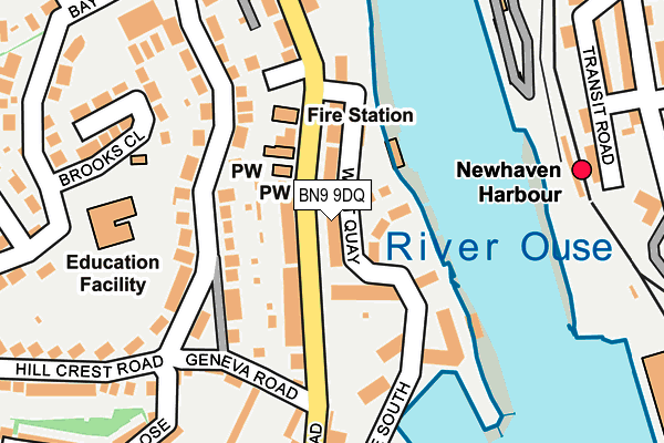 BN9 9DQ map - OS OpenMap – Local (Ordnance Survey)