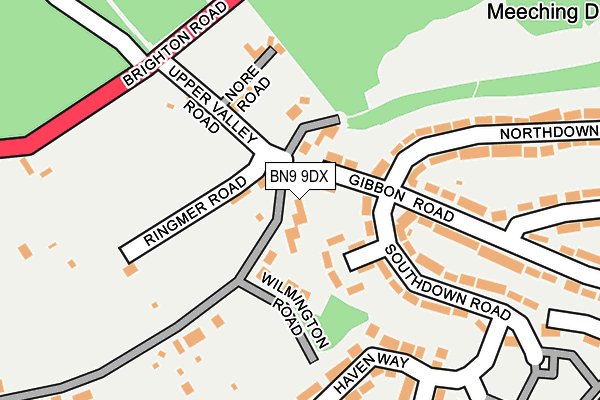 BN9 9DX map - OS OpenMap – Local (Ordnance Survey)