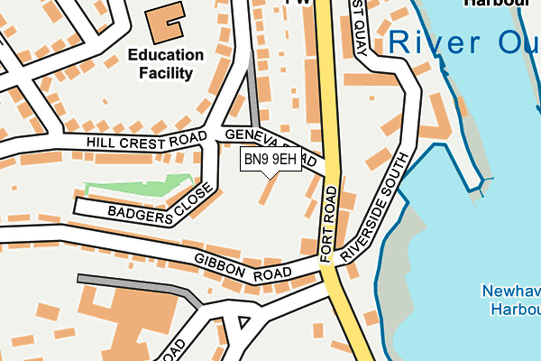 BN9 9EH map - OS OpenMap – Local (Ordnance Survey)