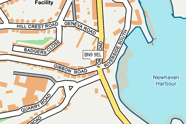 BN9 9EL map - OS OpenMap – Local (Ordnance Survey)