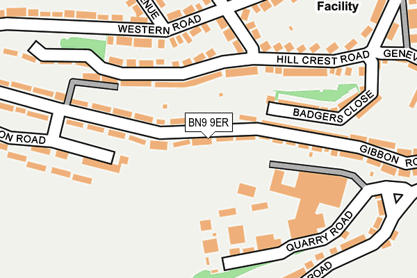 BN9 9ER map - OS OpenMap – Local (Ordnance Survey)