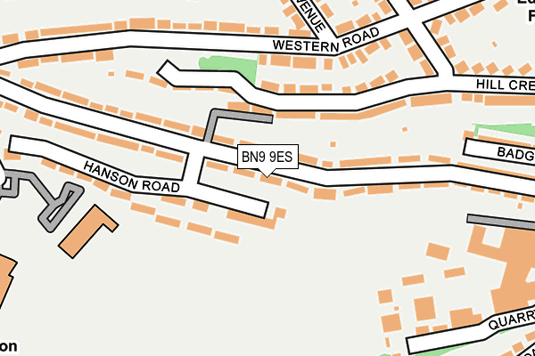 BN9 9ES map - OS OpenMap – Local (Ordnance Survey)
