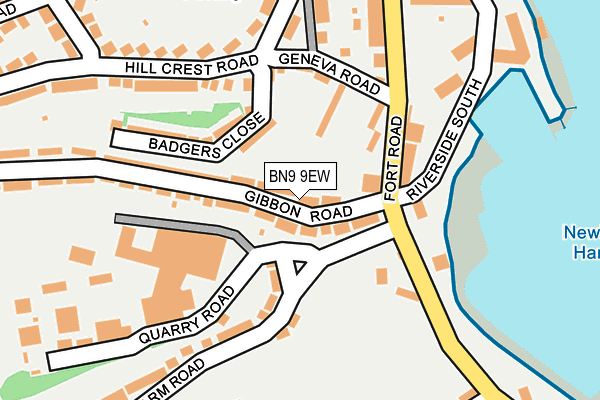 BN9 9EW map - OS OpenMap – Local (Ordnance Survey)