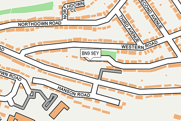 BN9 9EY map - OS OpenMap – Local (Ordnance Survey)