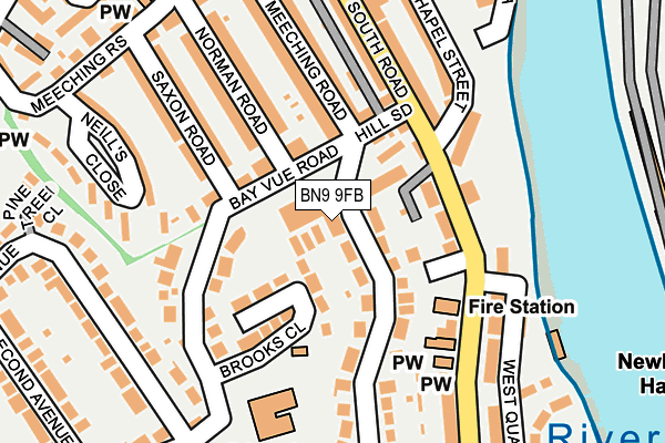 BN9 9FB map - OS OpenMap – Local (Ordnance Survey)