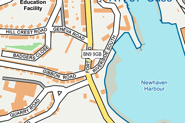 BN9 9GB map - OS OpenMap – Local (Ordnance Survey)