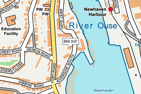 BN9 9GF map - OS OpenMap – Local (Ordnance Survey)