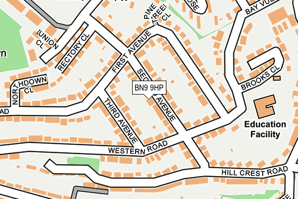BN9 9HP map - OS OpenMap – Local (Ordnance Survey)
