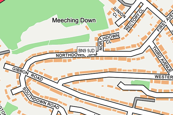 BN9 9JD map - OS OpenMap – Local (Ordnance Survey)