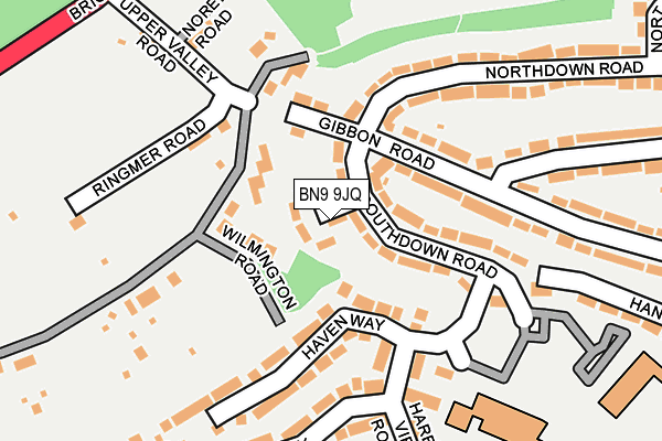 BN9 9JQ map - OS OpenMap – Local (Ordnance Survey)