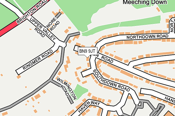 BN9 9JT map - OS OpenMap – Local (Ordnance Survey)