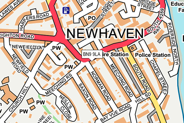 BN9 9LA map - OS OpenMap – Local (Ordnance Survey)