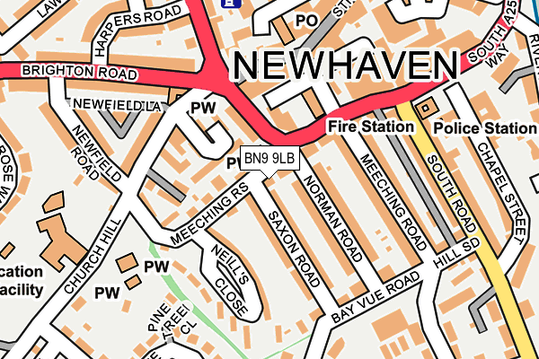 BN9 9LB map - OS OpenMap – Local (Ordnance Survey)