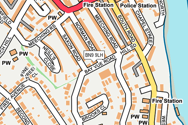 BN9 9LH map - OS OpenMap – Local (Ordnance Survey)