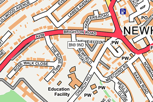 BN9 9ND map - OS OpenMap – Local (Ordnance Survey)