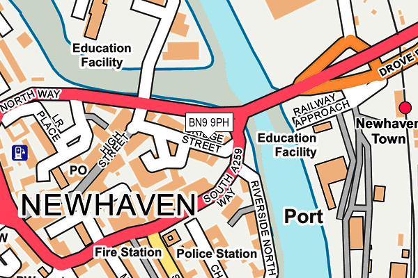 BN9 9PH map - OS OpenMap – Local (Ordnance Survey)