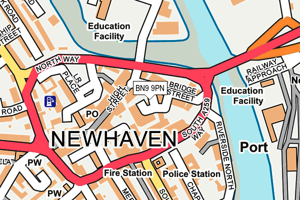 BN9 9PN map - OS OpenMap – Local (Ordnance Survey)