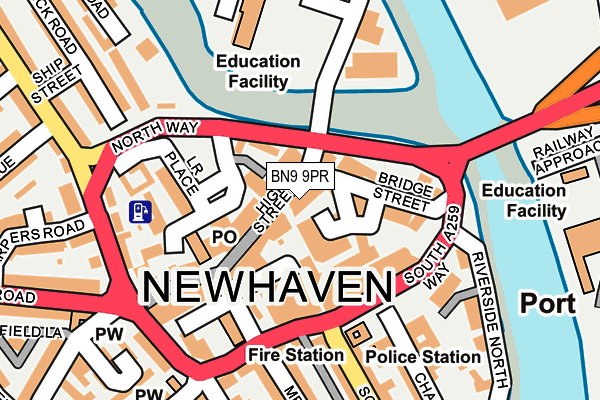 BN9 9PR map - OS OpenMap – Local (Ordnance Survey)