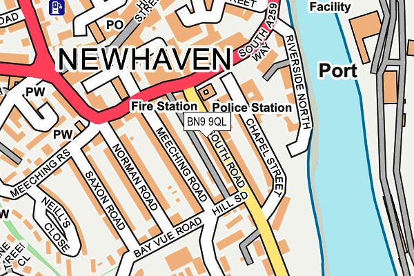 BN9 9QL map - OS OpenMap – Local (Ordnance Survey)