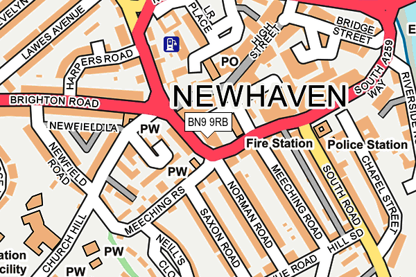 BN9 9RB map - OS OpenMap – Local (Ordnance Survey)