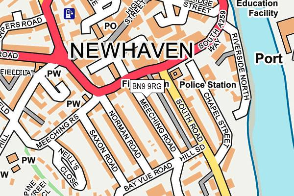 BN9 9RG map - OS OpenMap – Local (Ordnance Survey)