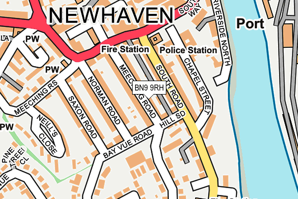 BN9 9RH map - OS OpenMap – Local (Ordnance Survey)