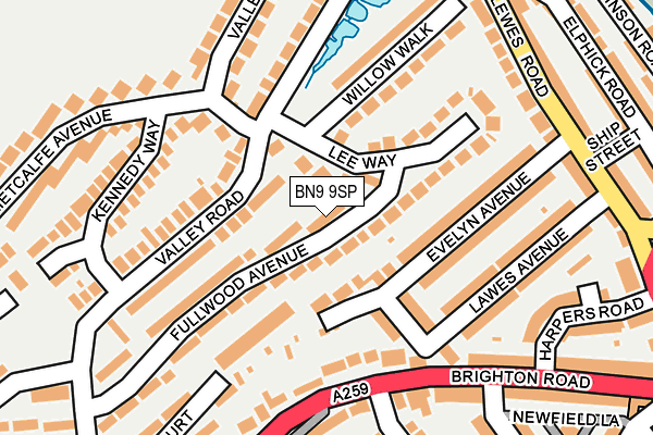 BN9 9SP map - OS OpenMap – Local (Ordnance Survey)