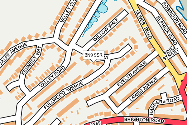 BN9 9SR map - OS OpenMap – Local (Ordnance Survey)