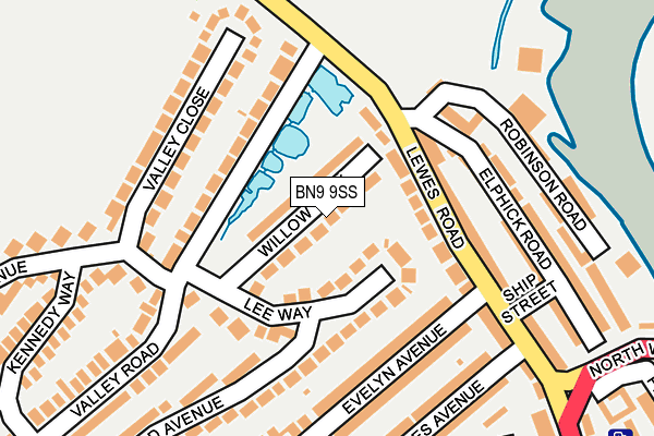 BN9 9SS map - OS OpenMap – Local (Ordnance Survey)