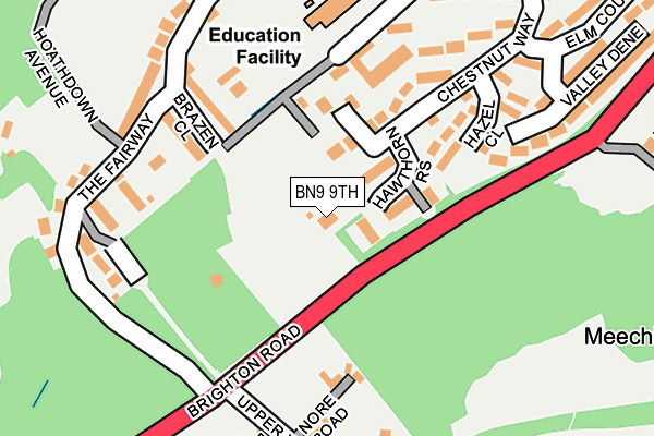 BN9 9TH map - OS OpenMap – Local (Ordnance Survey)