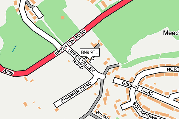 BN9 9TL map - OS OpenMap – Local (Ordnance Survey)