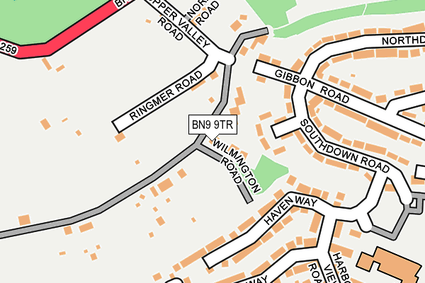 BN9 9TR map - OS OpenMap – Local (Ordnance Survey)