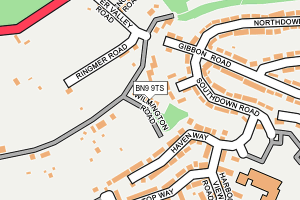 BN9 9TS map - OS OpenMap – Local (Ordnance Survey)