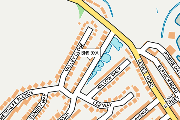 BN9 9XA map - OS OpenMap – Local (Ordnance Survey)