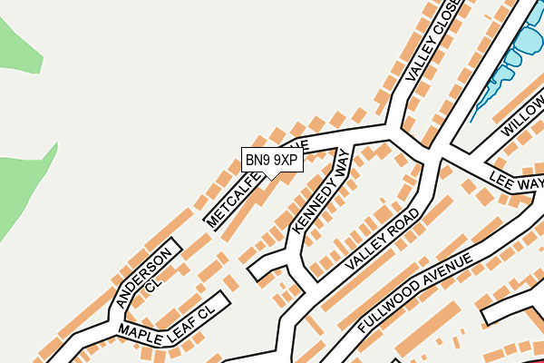 BN9 9XP map - OS OpenMap – Local (Ordnance Survey)