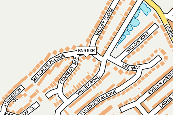 BN9 9XR map - OS OpenMap – Local (Ordnance Survey)