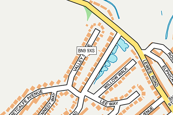 BN9 9XS map - OS OpenMap – Local (Ordnance Survey)